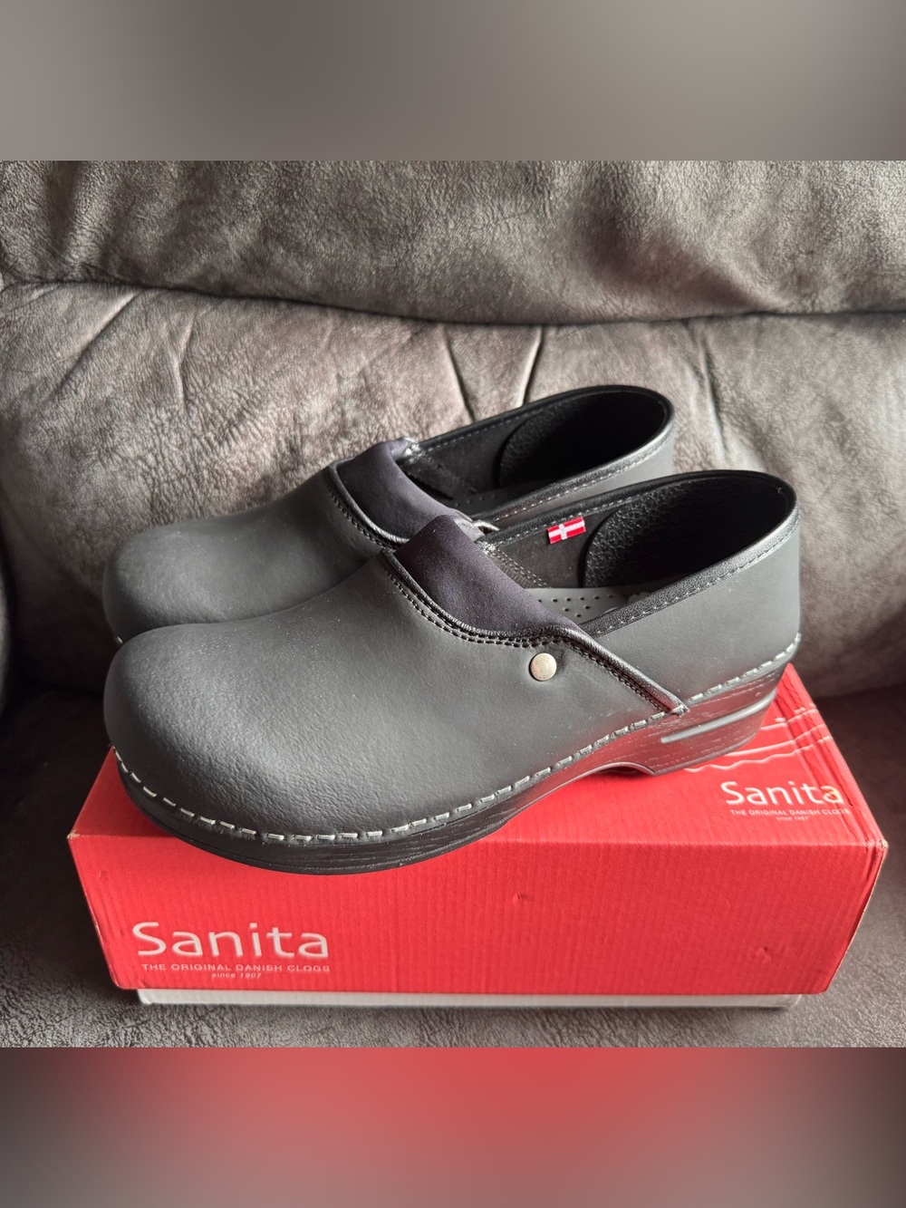 NWT Sanita Smart Step Ryland Sahara Soft Black Professional Clogs EU 40